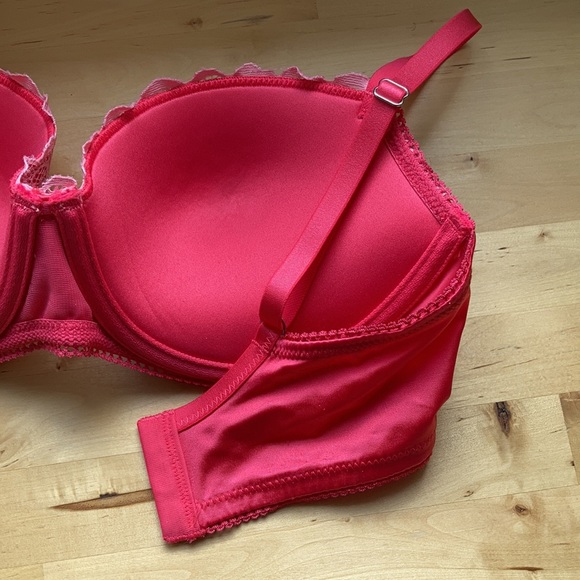 NWT Pink aerie satin & lace push up bra - 32D - Picture 13 of 14